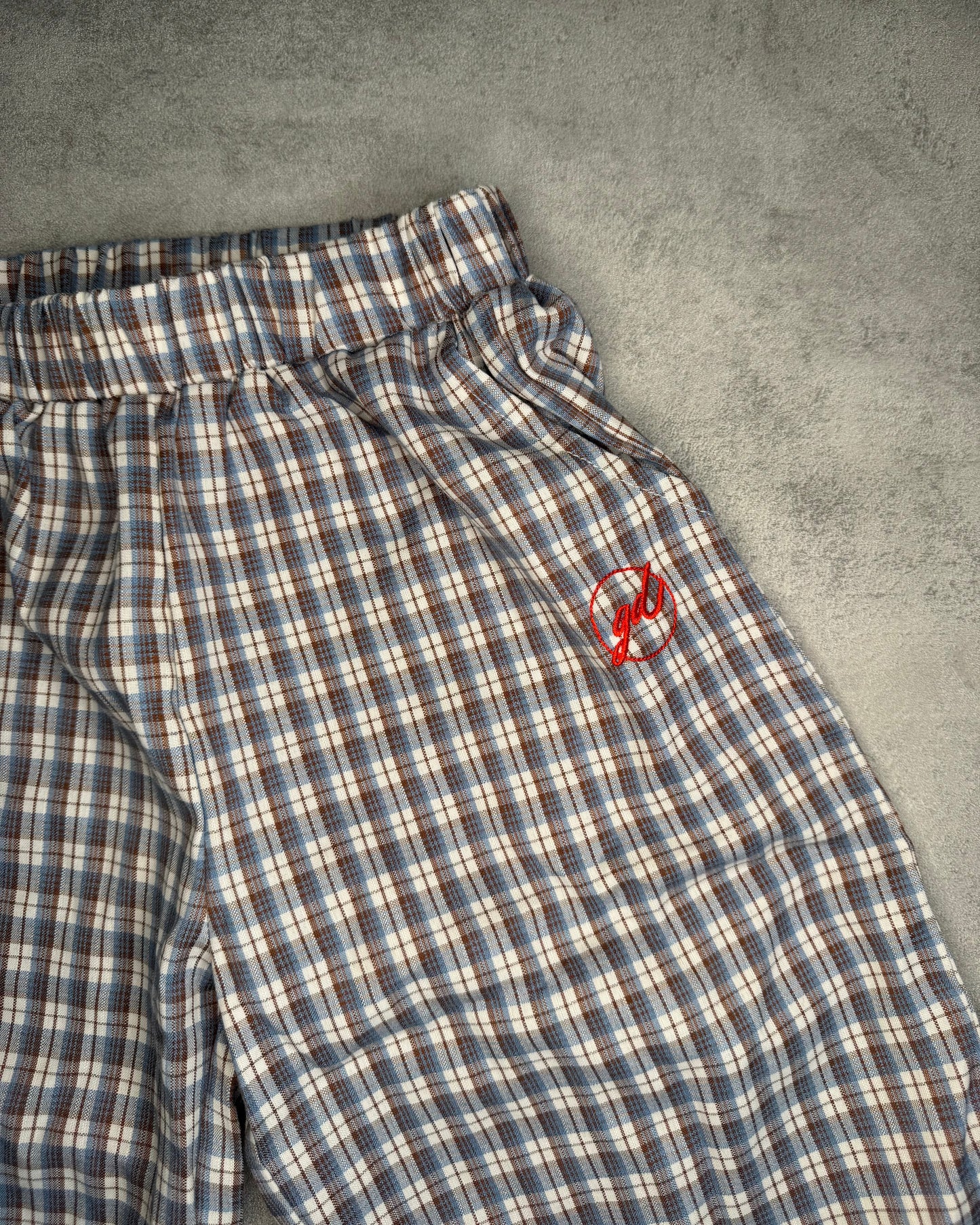 Lightweight check trousers
