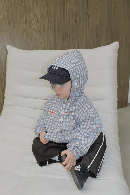 Lightweight check pullover