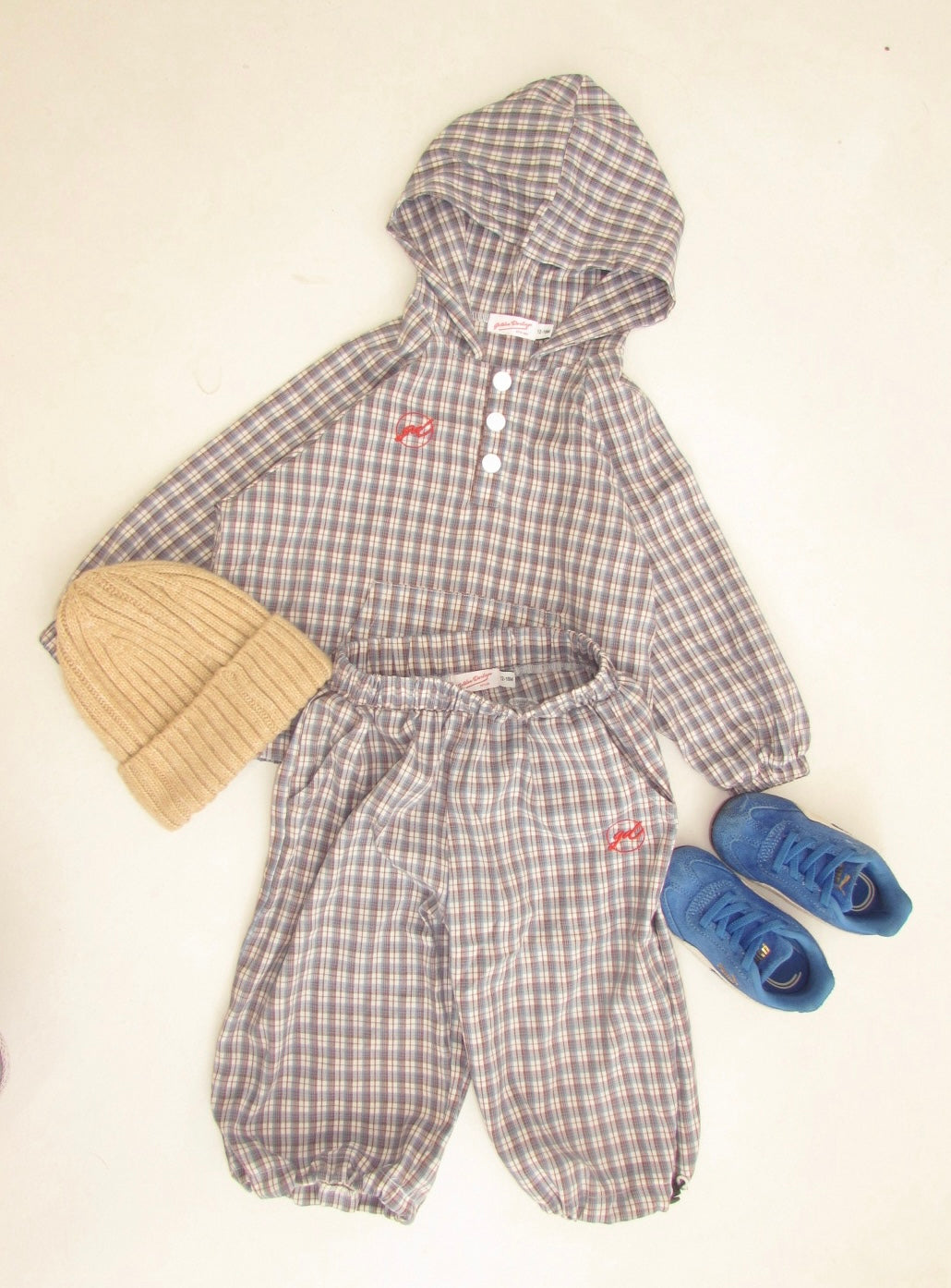 Lightweight check trousers