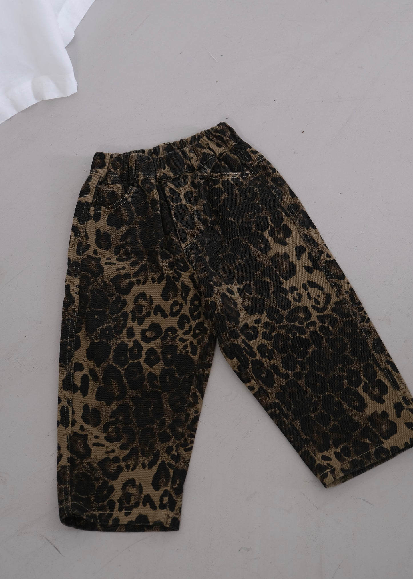 Leopard print jeans